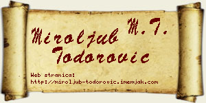 Miroljub Todorović vizit kartica